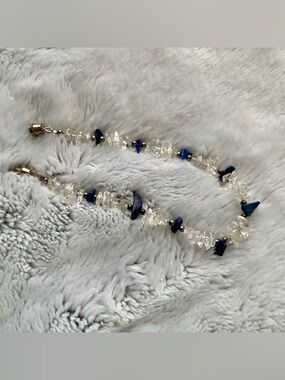 Lapis Lazuli Chips Bracelet with Twist Clasp